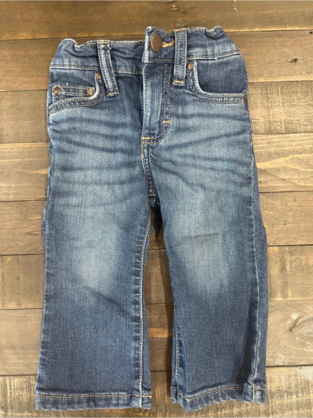 12 Month Wrangler Toddler Adjustable Waist Blue Jeans